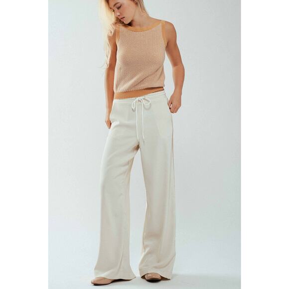 Urban Daizy Wide Leg Drawstring Stripe Lounge Pants - Picture 4 of 6